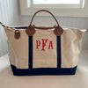 Monogrammed Canvas Weekender Bag