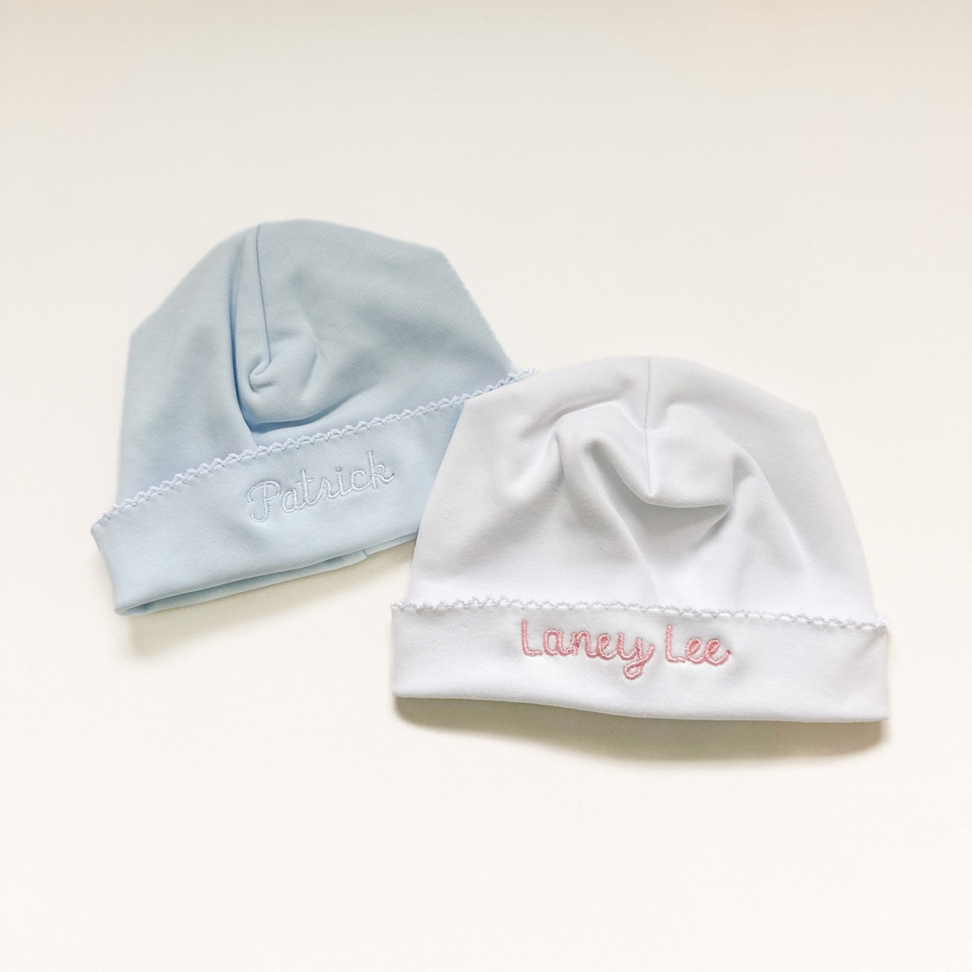 Monogrammed Picot Trim Hat