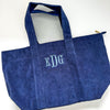 Monogrammed Sol Terry Cloth Tote Bag