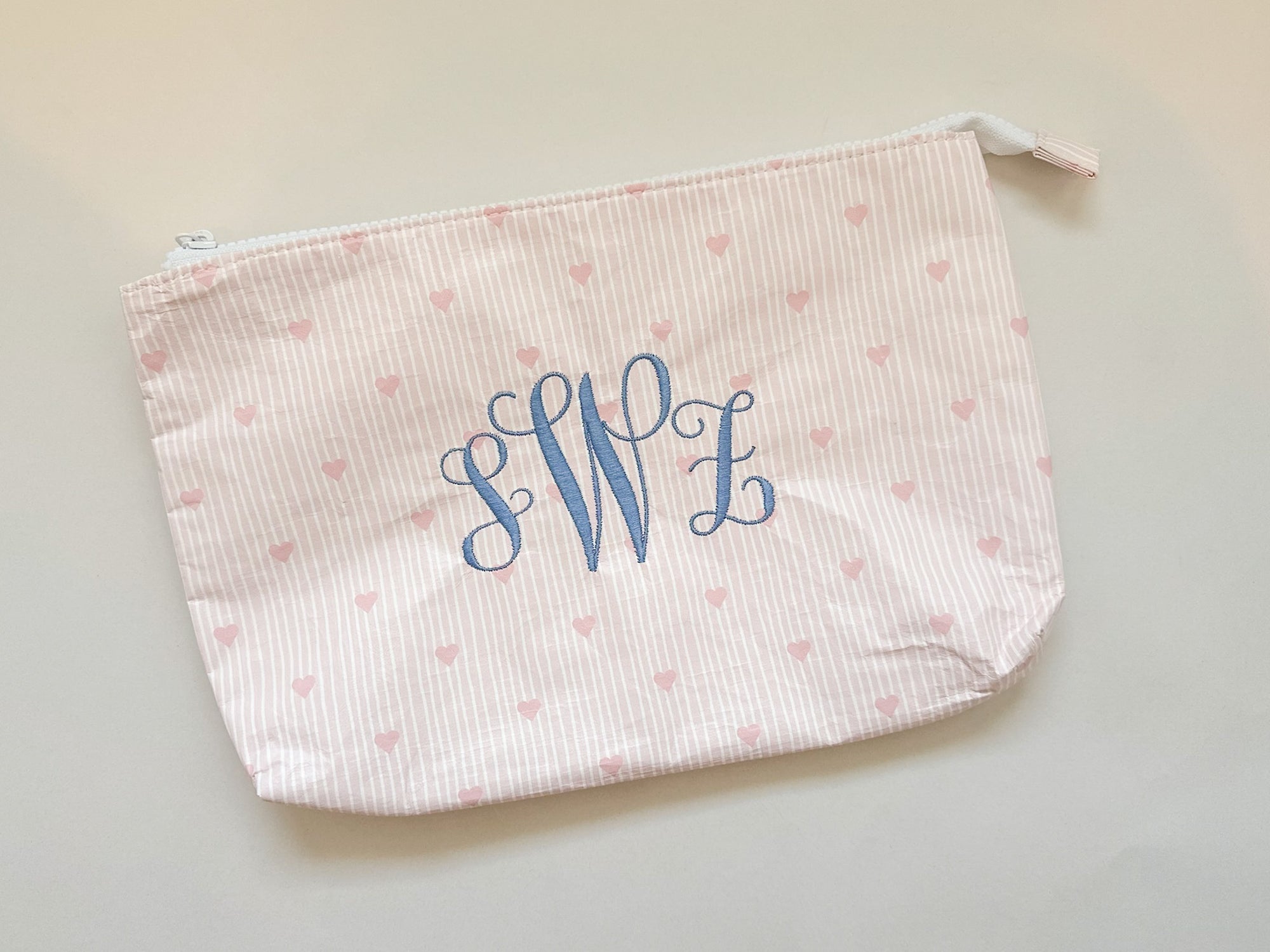 *Medium* Monogrammed Zipper Pouch