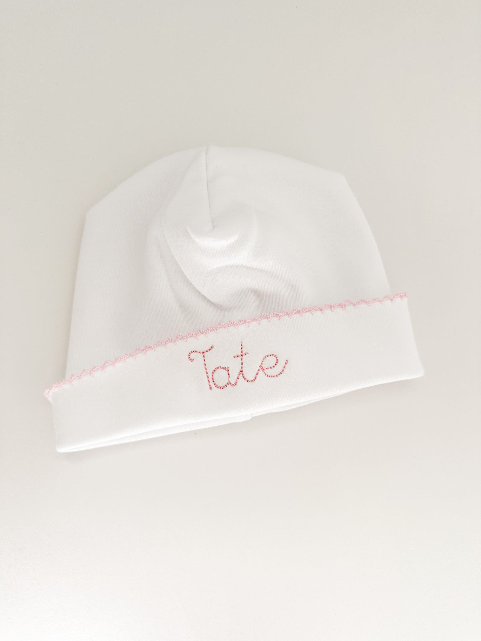 Monogrammed Picot Trim Hat