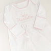 Monogrammed Picot Trim Baby Gown