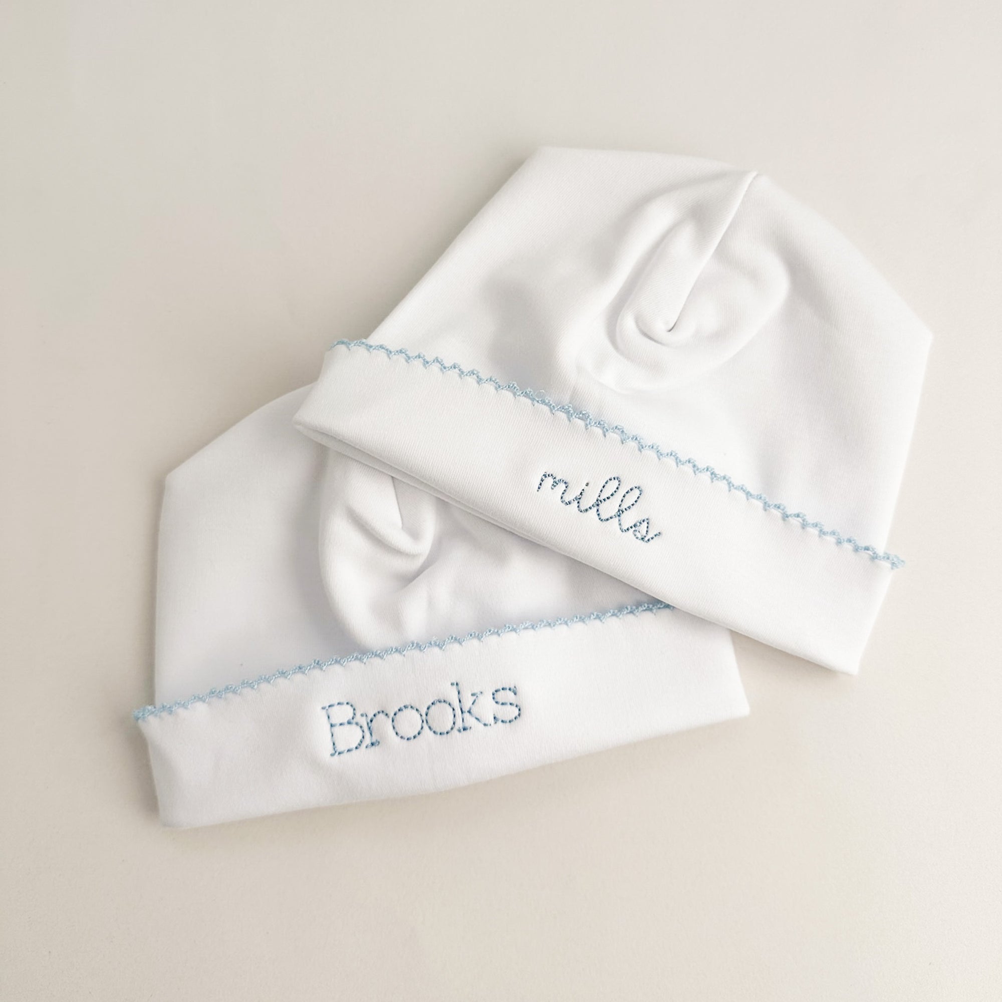 Monogrammed Picot Trim Hat