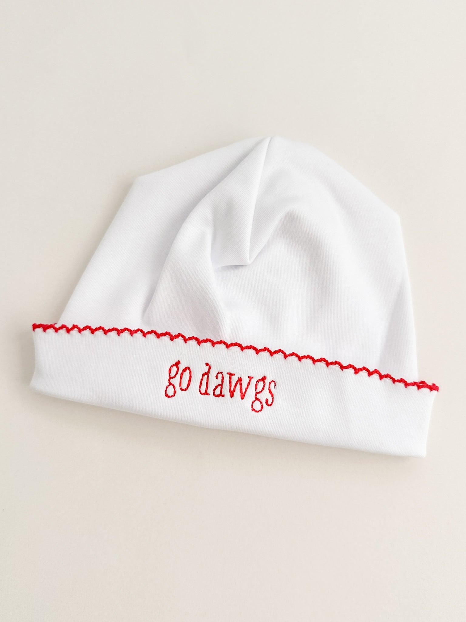 Monogrammed Picot Trim Hat