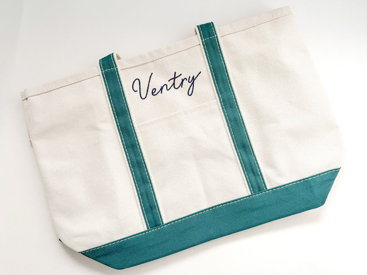 Monogrammed Medium Canvas Tote Bag