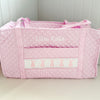 Monogrammed Smocked Duffle Bag
