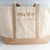 Monogrammed Large Canvas Tote Bag