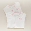 Monogrammed Picot Trim Footie