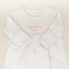 Monogrammed Picot Trim Baby Gown
