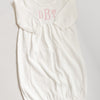 Monogrammed Knit Baby Gown