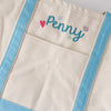 Monogrammed Large Canvas Tote Bag