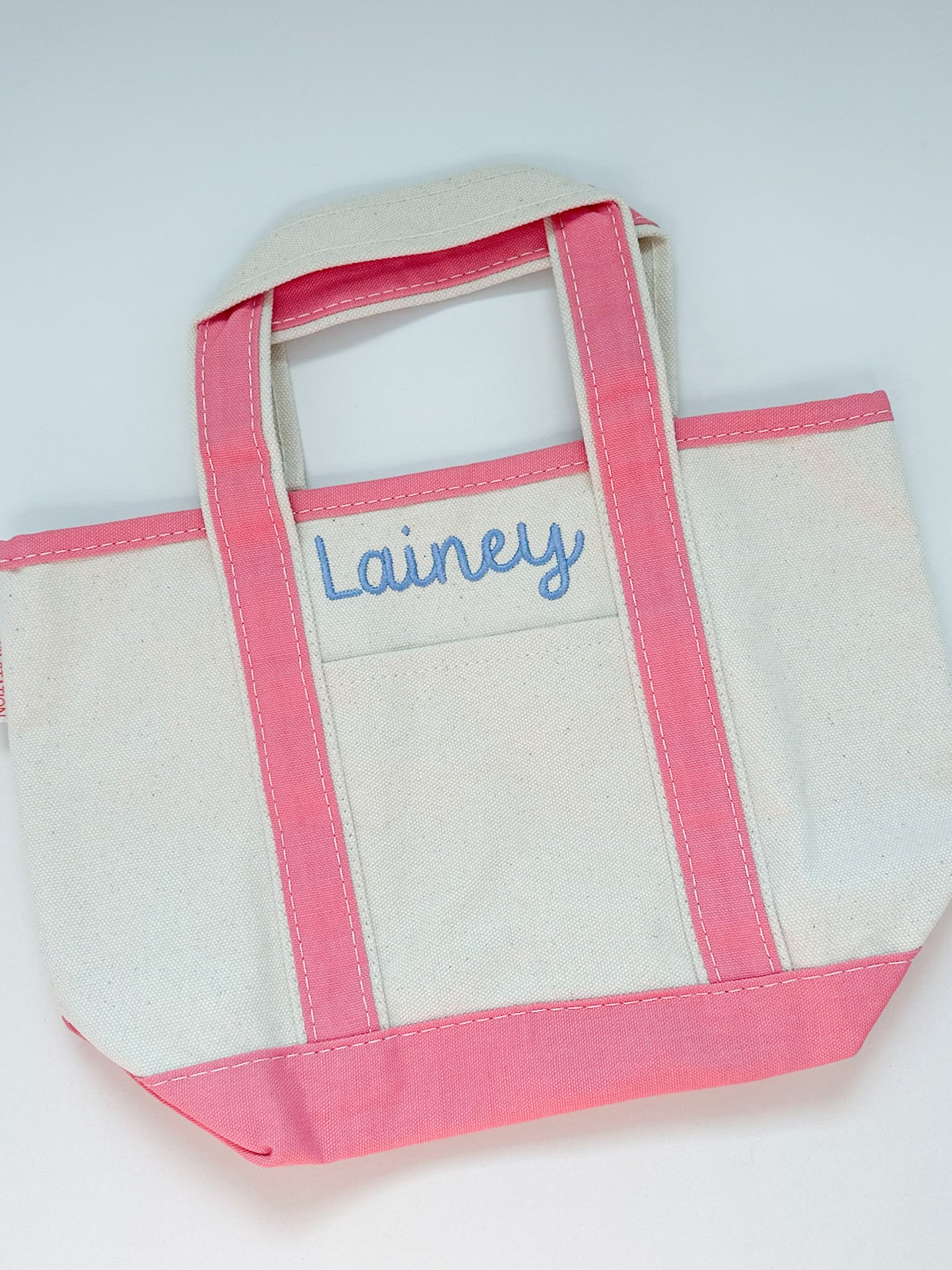 Monogrammed Small Canvas Tote Bag