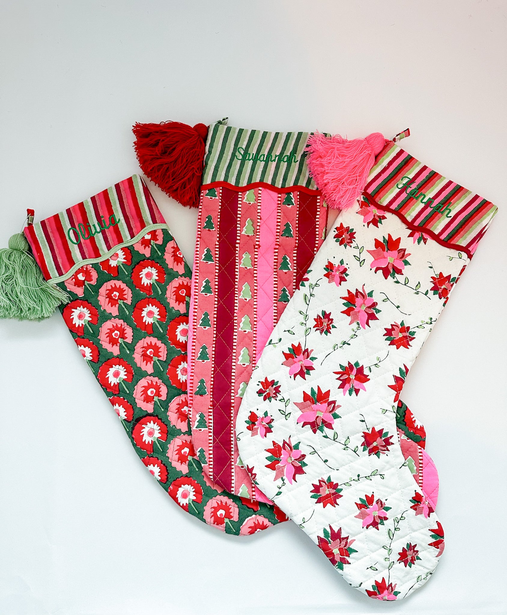 Block Print Christmas Stocking