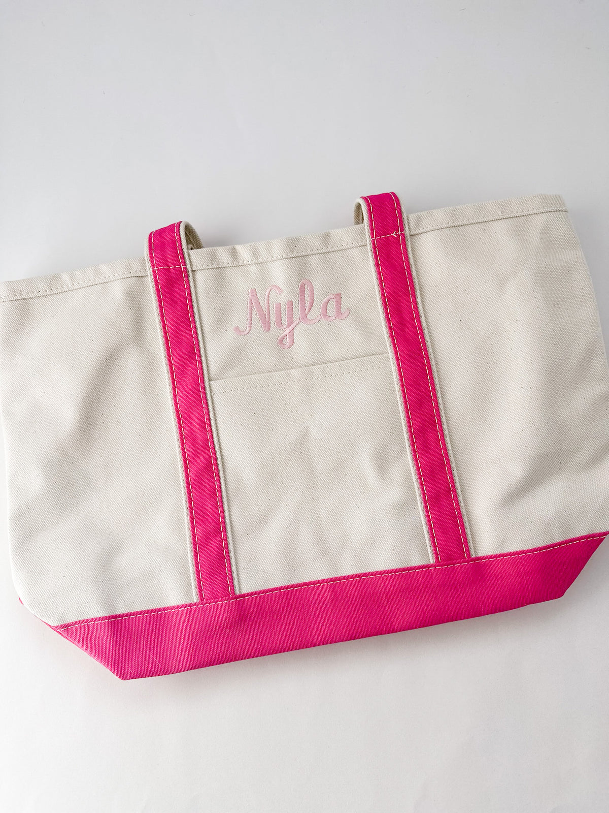 Monogrammed Medium Canvas Tote Bag