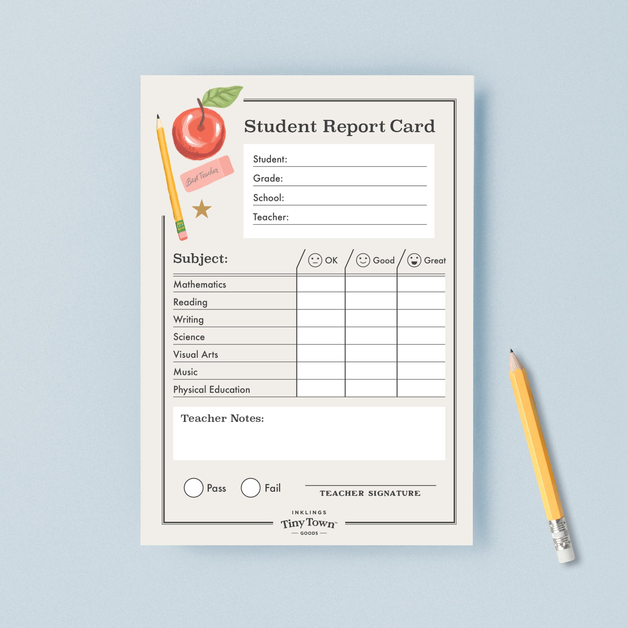 Report Card Play Notepad