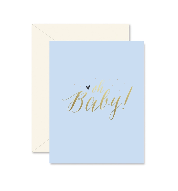 "Oh Baby" Greeting Card- Blue