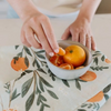 Oranges Linen Tea Towel