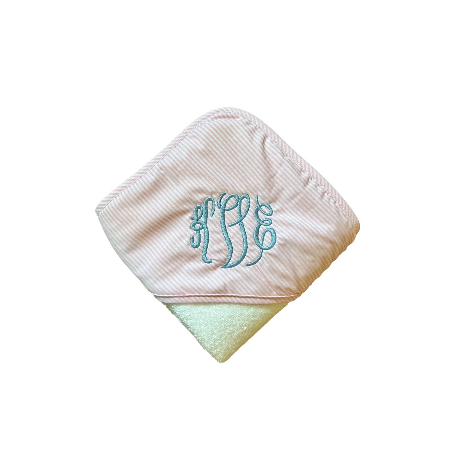 Monogrammed Striped Hooded Towel