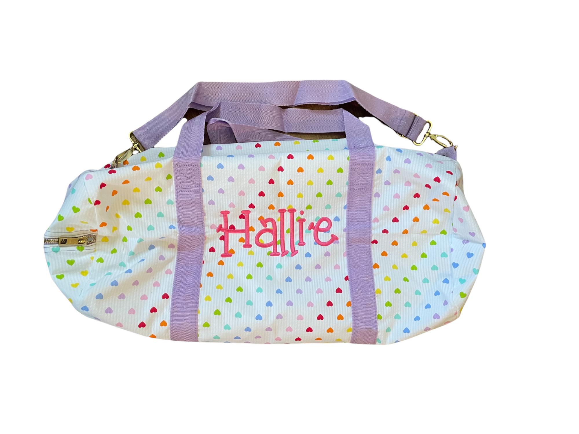 Monogrammed *Seersucker* Weekend Duffle Bag