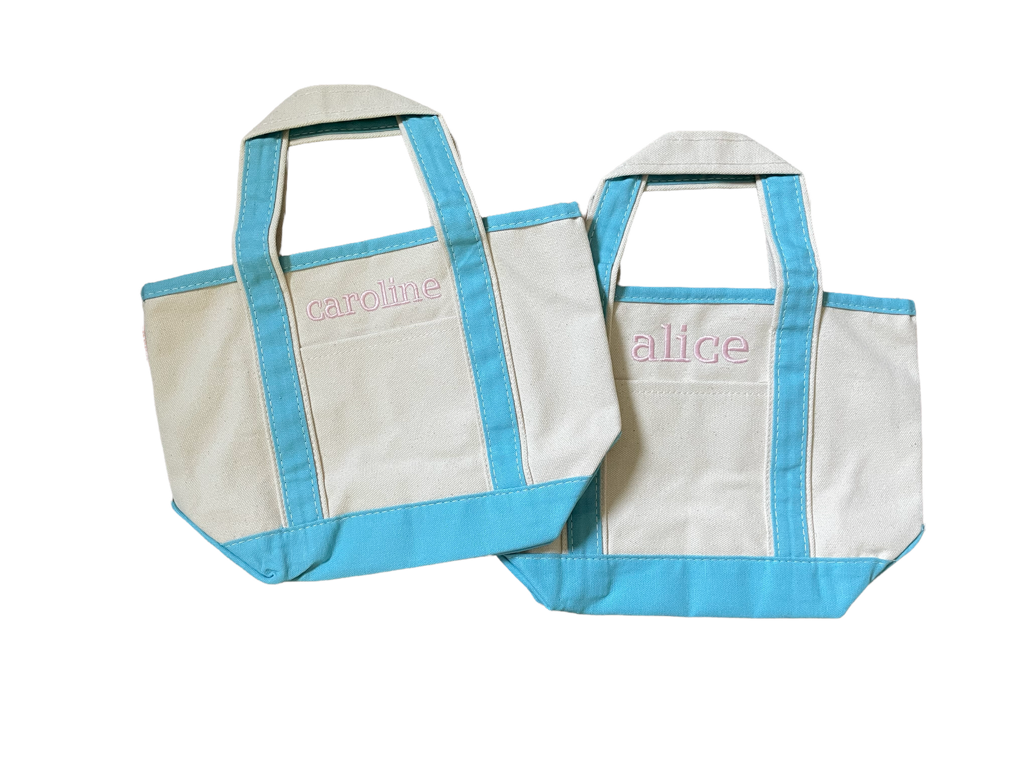 Monogrammed Small Canvas Tote Bag