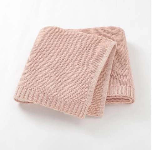 Monogrammed Knit Baby Blanket