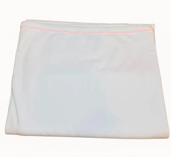 Monogrammed Picot Trim Blanket