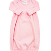 Monogrammed Picot Trim Baby Gown