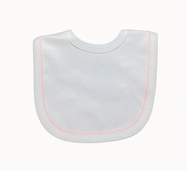 Monogrammed Picot Trim Bib