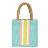 Small Patterned Jute Tote Bag