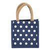 Small Patterned Jute Tote Bag