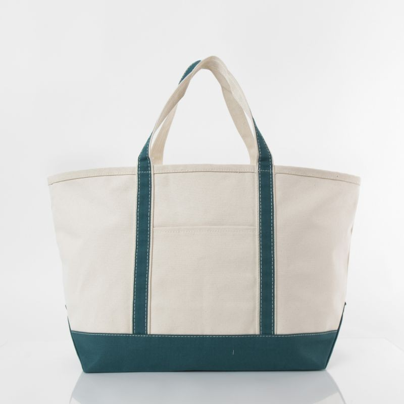 Monogrammed Large Canvas Tote Bag