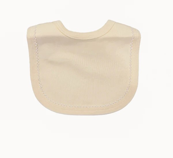 Monogrammed Picot Trim Bib
