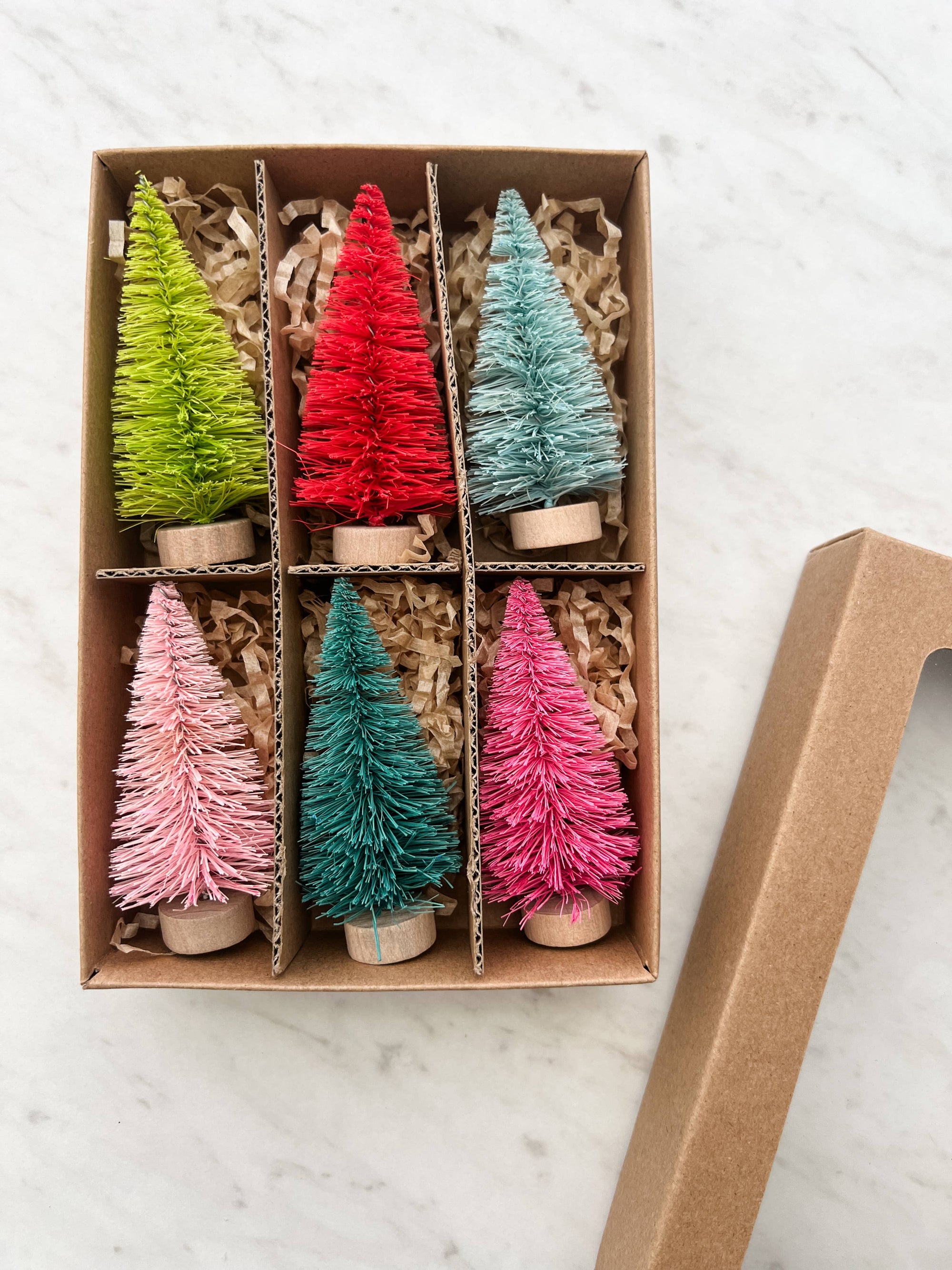 Bottle Brush Trees - Set of 6