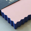 Mini Wave Notepad | Peach + Indigo Edge
