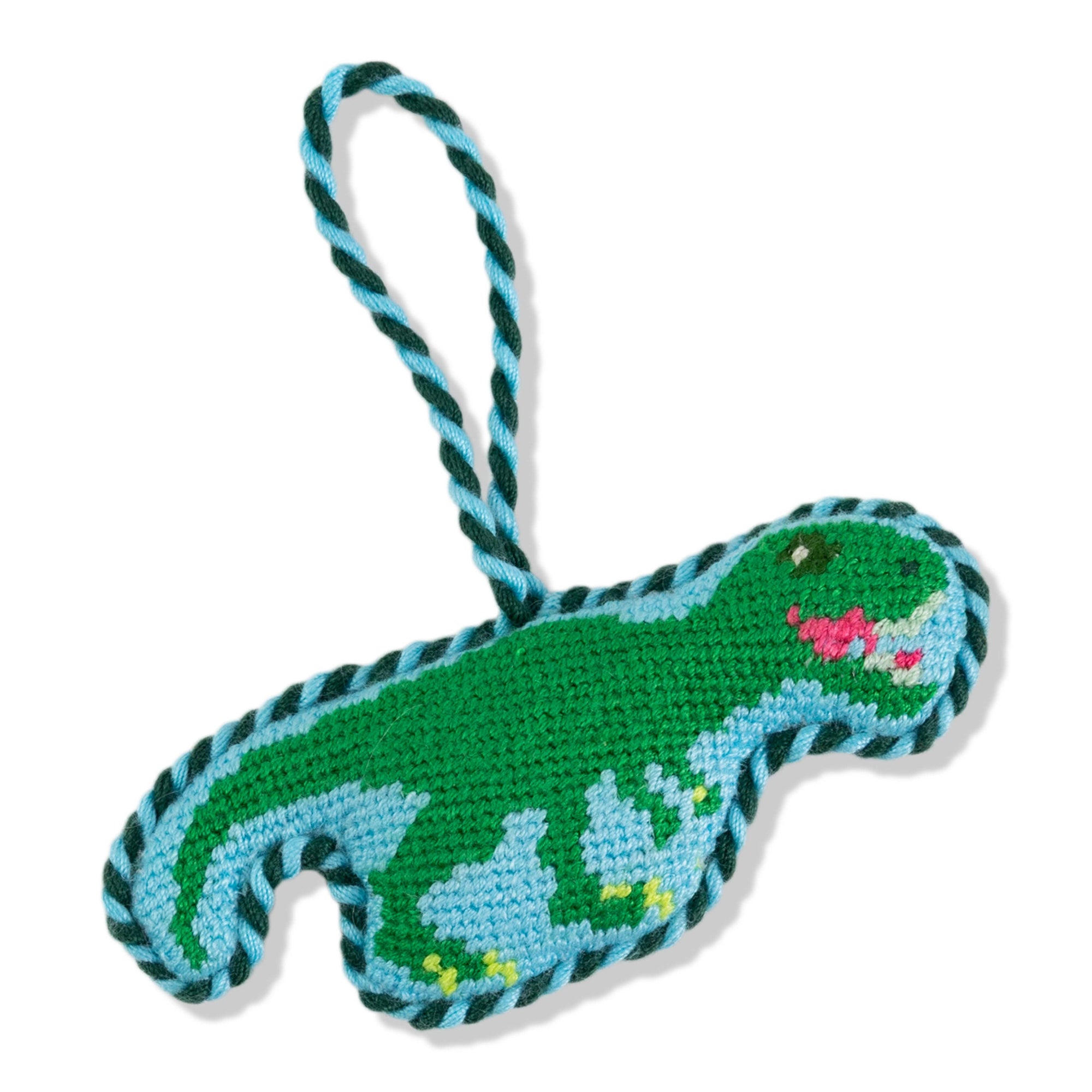 Needlepoint Ornament- Dinosaur