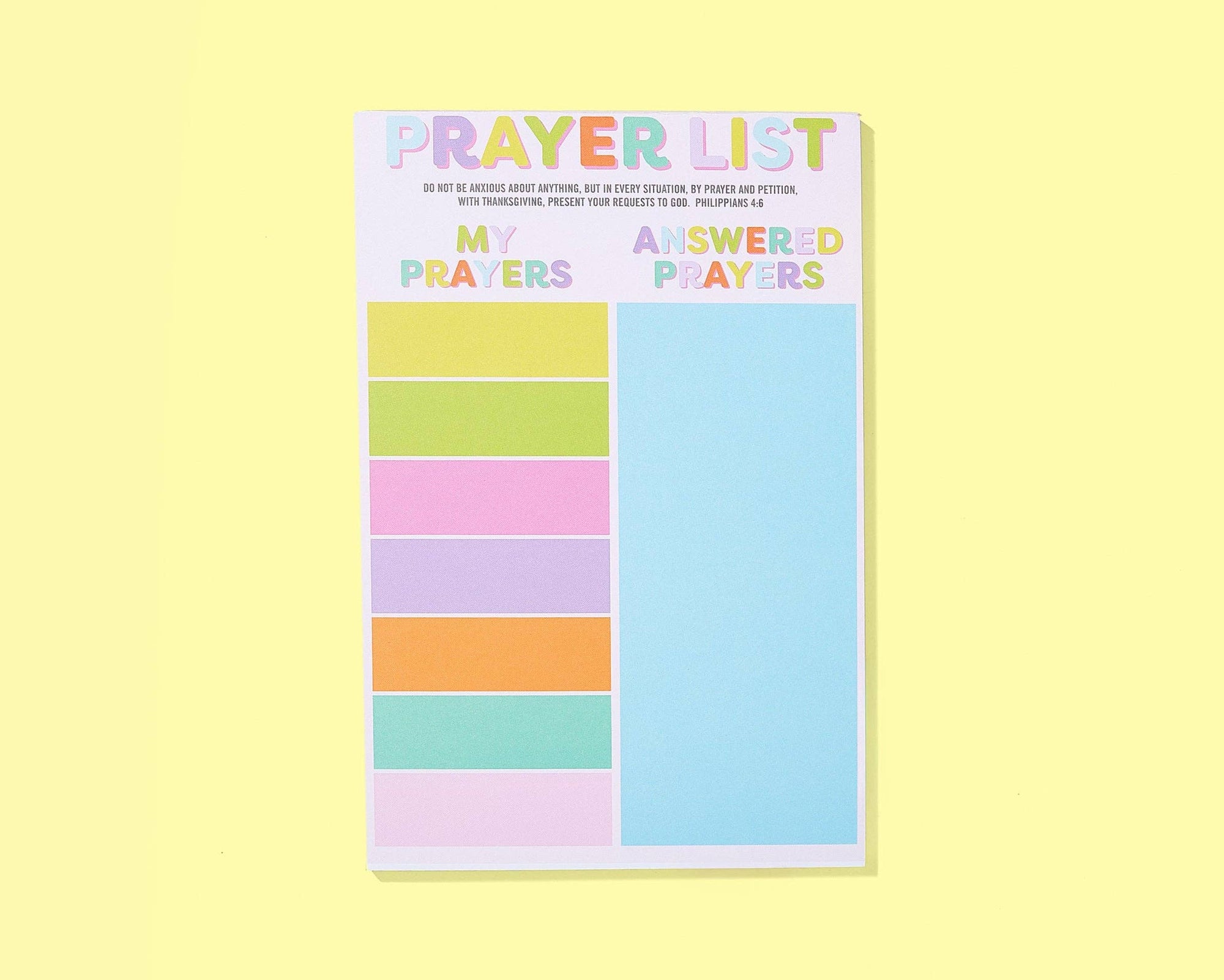 Prayer List Notepad