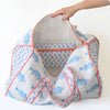 Monogrammed Weekender Tote- Blue Fish