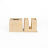 Block Print Tissue Box Cover- Yellow Dots