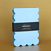 Scalloped Edge Notepad | Aqua + Blue Edge