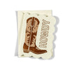 Letterpress Enclosure Card- "Howdy"
