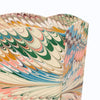 Hand-Marbled Waste Bin / Storage Bin- Flatiron Feathers