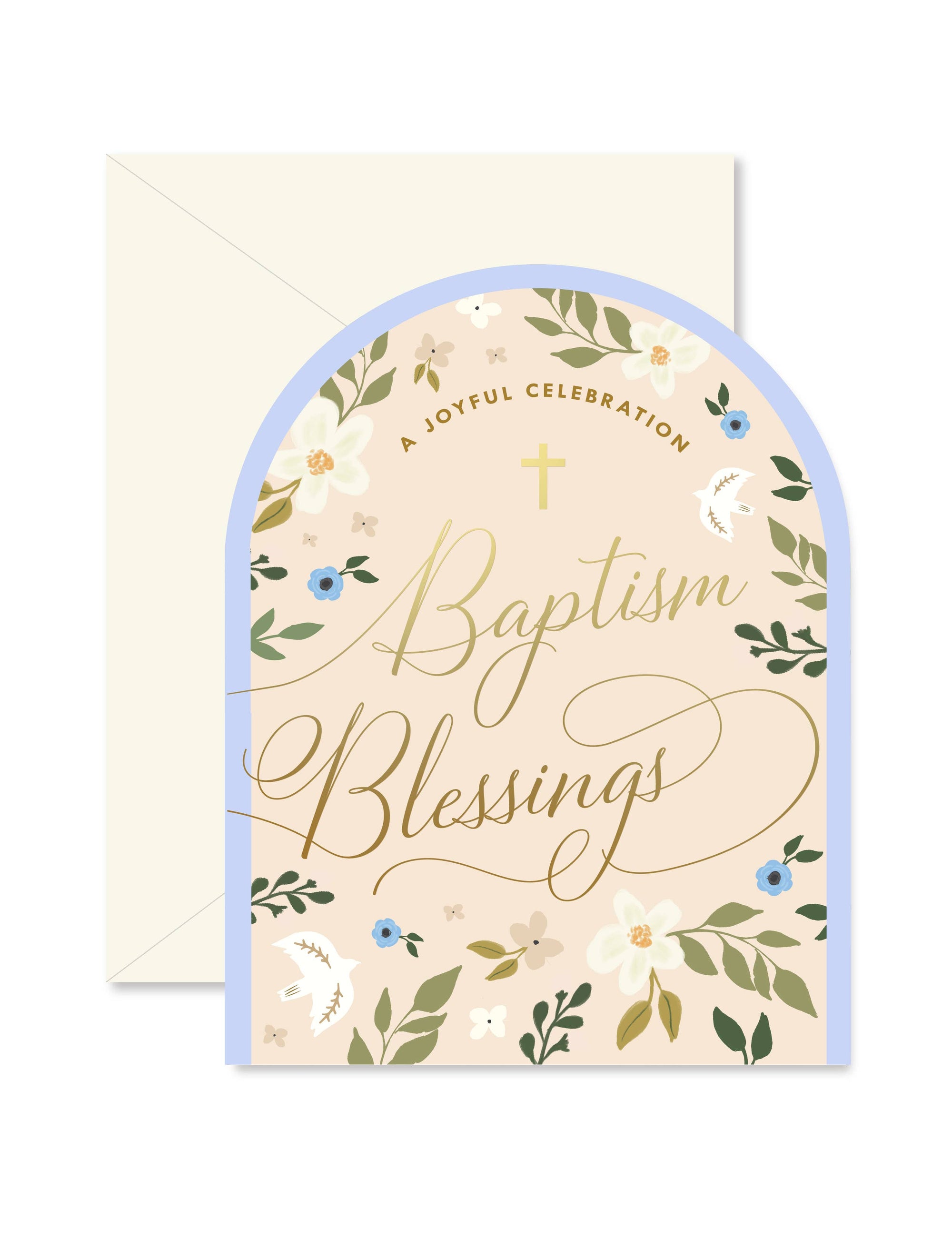"Baptism Blessings" Arch Greeting Card