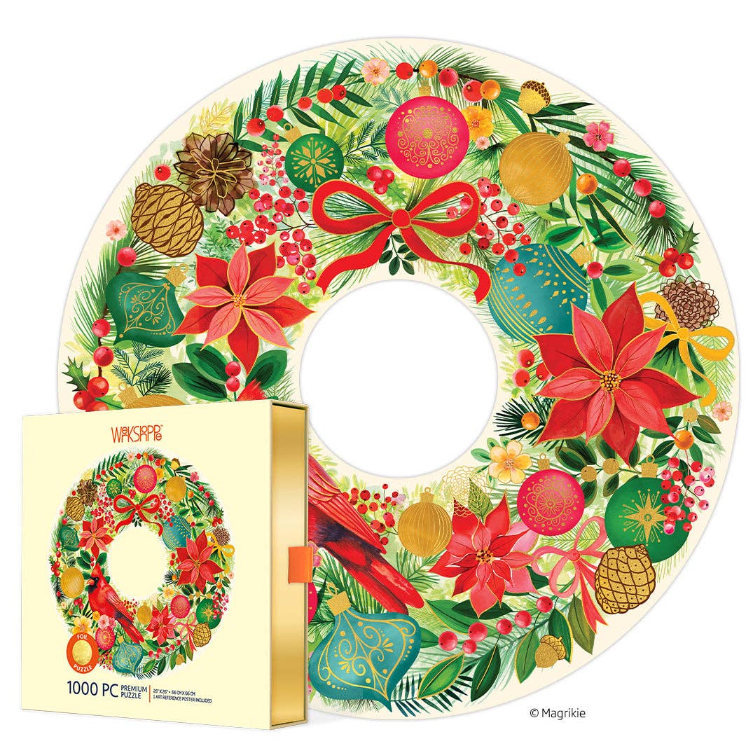 Holiday Wreath 1000 Piece Christmas Puzzle