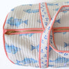 Monogrammed Weekender Tote- Blue Fish