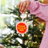 "Leave by Nine" Needlepoint Ornament