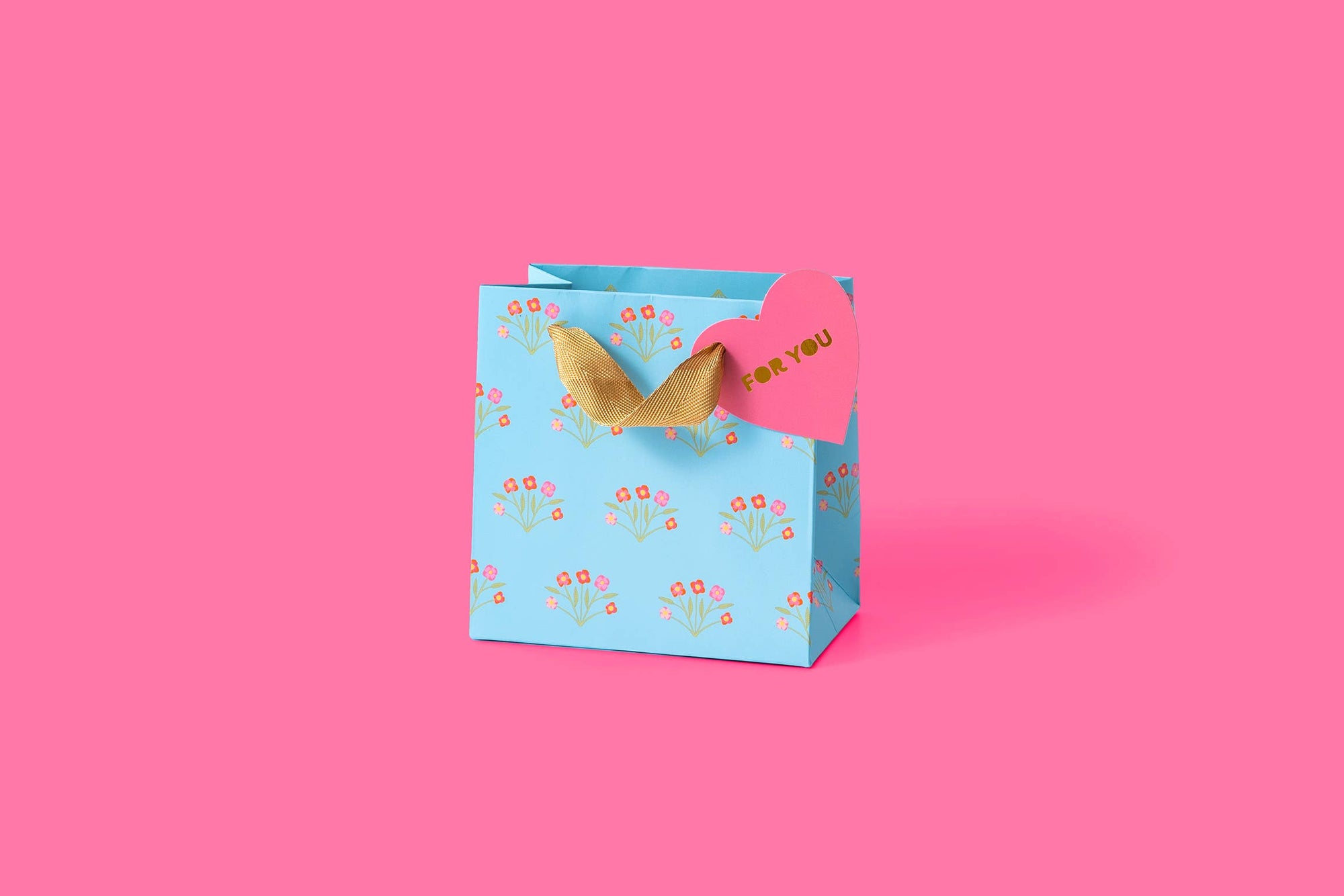 Blue Floral Gift Bag