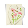 Letterpress Enclosure Card- Floral Butterfly