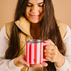 14oz Insulated Mug- Peppermint Stripes