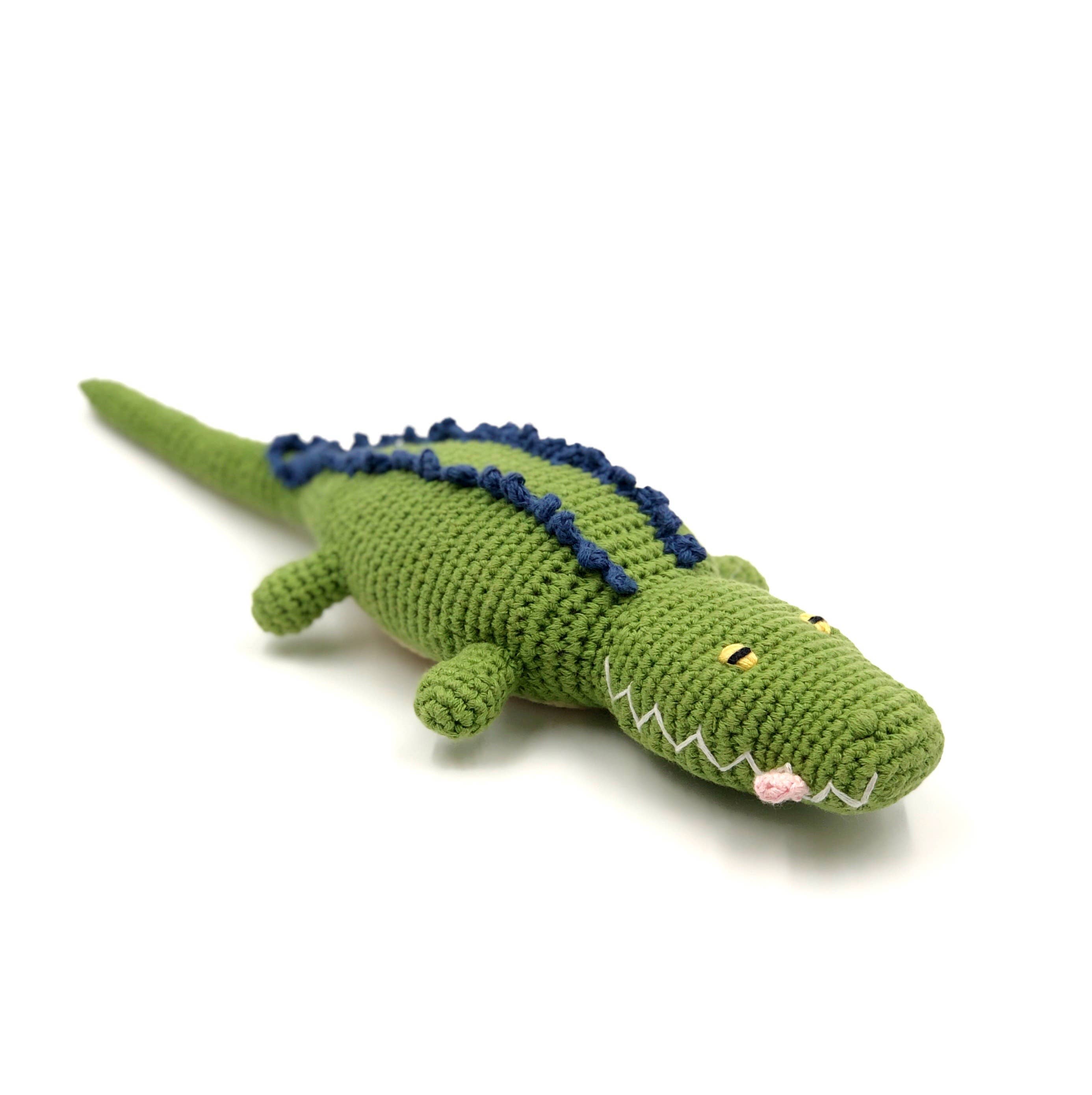 Knit Crocodile Rattle – Stitch-Able