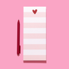 Heart Skinny Notepad